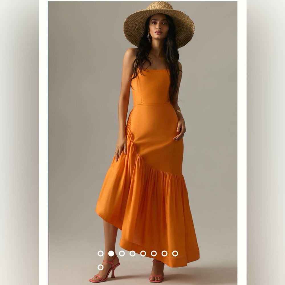 Anthropologie “Let Me Be” Strapless Asymmetrical Dress size small NWT